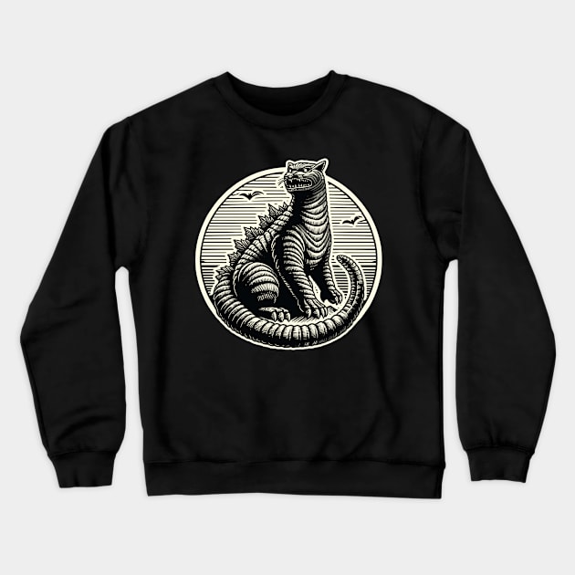 Catzilla Crewneck Sweatshirt by Rembetek